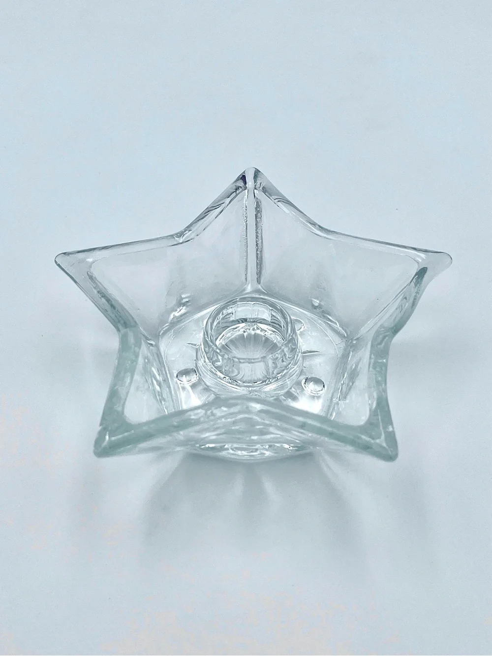 Vintage Mid-Century Crystal Candle Holder Lot - Starburst & Bubble Base